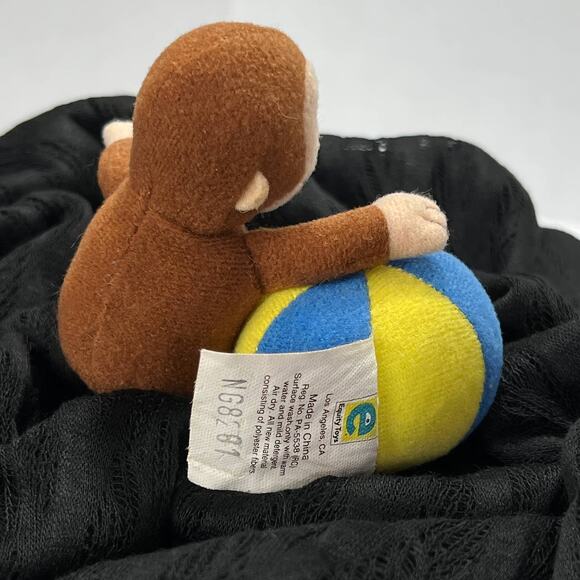 Miniature Vintage Curious George Plush Toy Collectible with Circus Ball 4" - Picture 4 of 15